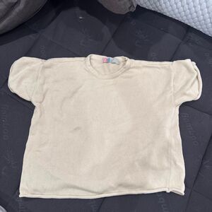 Free-people Women's Cream and Yellow Crop-top